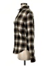 True Craft 100% Cotton Plaid Brown Long Sleeve Blouse Size M - photo 5