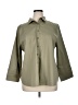 Chico's Solid Green 3/4 Sleeve Button-Down Shirt Size XL (3.5) - photo 1