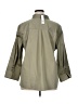 Chico's Solid Green 3/4 Sleeve Button-Down Shirt Size XL (3.5) - photo 2