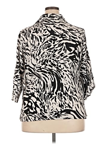 Just My Size 3/4 Sleeve Blouse (view 2)