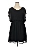 RSVP 100% Polyester Solid Black Casual Dress Size XL - photo 1