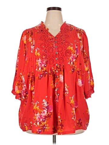 Roaman's 3/4 Sleeve Blouse (view 1)