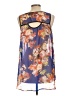 MOD Lusive 100% Polyester Blue Sleeveless Blouse Size L - photo 2
