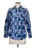 L.L.Bean 100% Cotton Plaid Blue Long Sleeve Button-Down Shirt Size M (petite) - photo 1