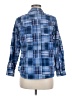 L.L.Bean 100% Cotton Plaid Blue Long Sleeve Button-Down Shirt Size M (petite) - photo 2