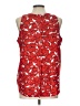 dalia Red Sleeveless Blouse Size L - photo 2