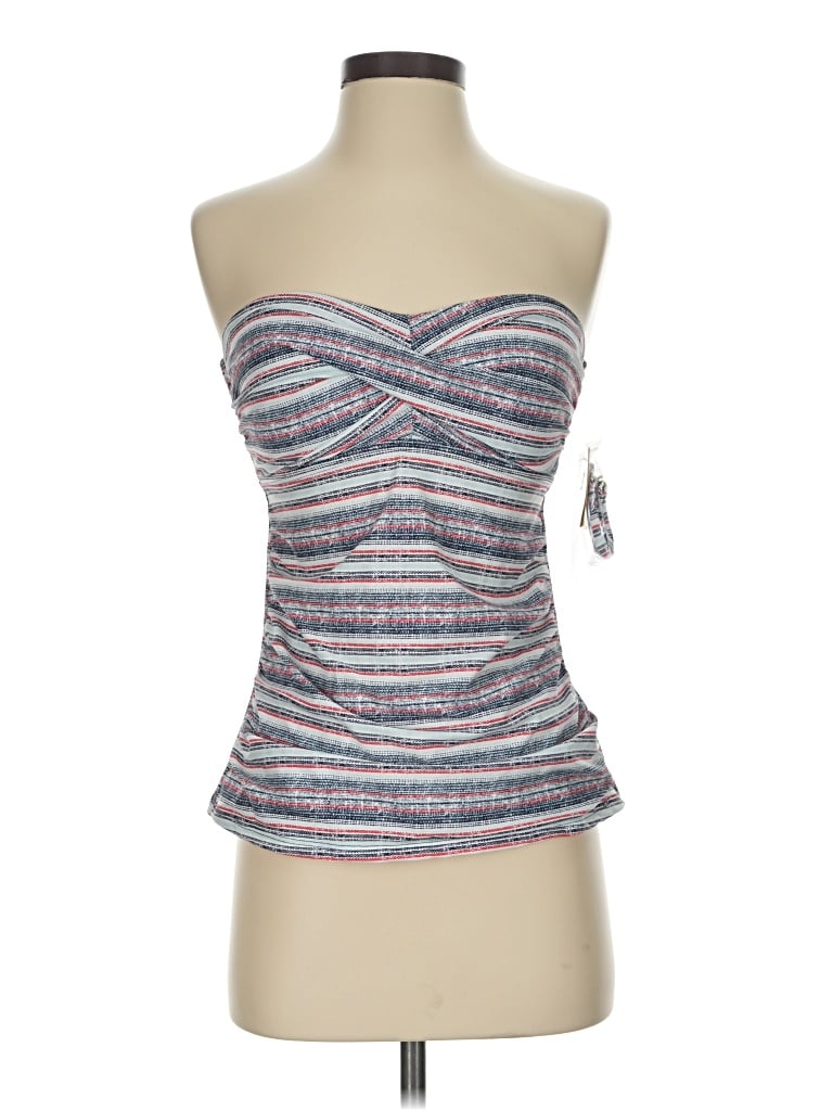 Pre-owned New Directions Sleeveless Top Gray Strapless Neckline Tops
