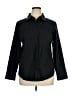 Chico's 100% Cotton Black 3/4 Sleeve Button-Down Shirt Size XL - photo 1
