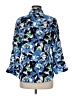 Foxcroft 100% Cotton Print Blue 3/4 Sleeve Blouse Size 8 - photo 2