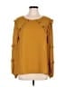 CeCe 100% Polyester Gold Long Sleeve Blouse Size L - photo 1