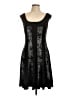 Connected Apparel Graphic Black Cocktail Dress Size 10 - photo 1