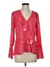 Parker 100% Polyester Red Long Sleeve Blouse Size S - photo 1