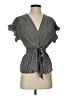Max Studio Checkered-gingham White Black Short Sleeve Blouse Size S - photo 1
