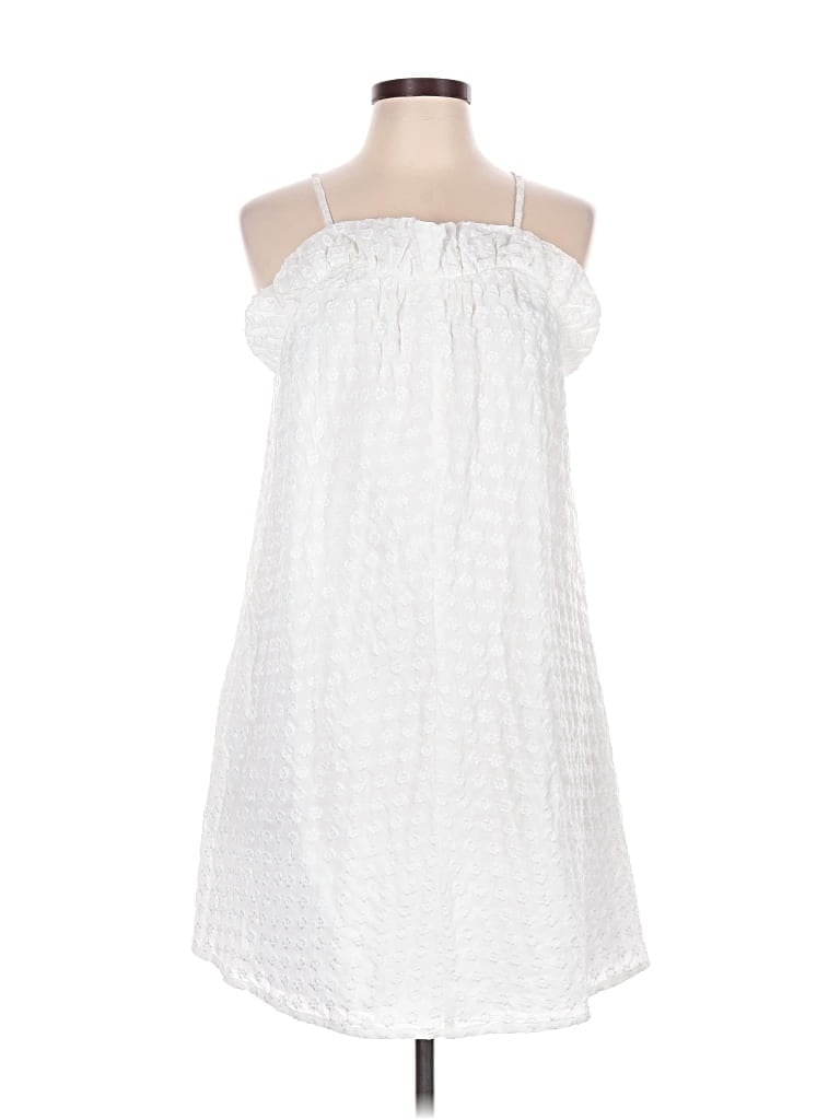 Pre-owned Corey Lynn Calter Sleeveless Top White Halter Neckline Tops