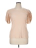 1.State 100% Cotton Tan Short Sleeve Top Size XL - photo 1