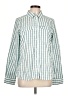 Columbia 100% Polyester Stripes Green Long Sleeve Blouse Size L - photo 1