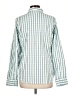 Columbia 100% Polyester Stripes Green Long Sleeve Blouse Size L - photo 2