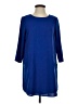 Eclair 100% Polyester Solid Blue Casual Dress Size S - photo 1