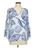 Lilly Pulitzer Blue 3/4 Sleeve Blouse Size M - photo 1