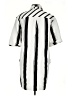 Maje Stripes Silver Short Sleeve Blouse Size Sm (1) - photo 2