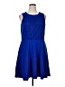 Apt. 9 Solid Blue Cocktail Dress Size XL - photo 1