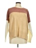 Glam Color Block Tan Pullover Sweater Size M - photo 1