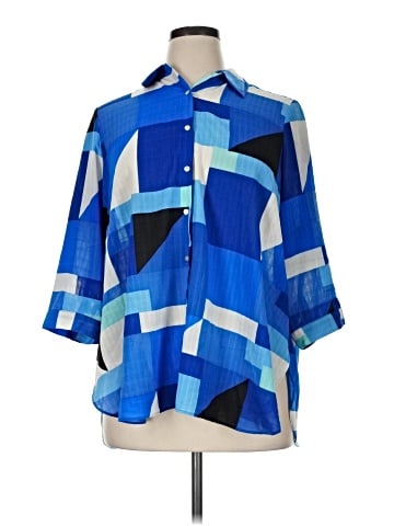 Rose + Olive 3/4 Sleeve Blouse (view 1)