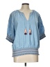 Matilda Jane 100% Lyocell Blue 3/4 Sleeve Blouse Size L - photo 1