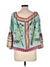 Umgee Teal 3/4 Sleeve Blouse Size L - photo 2
