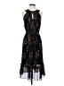 Point Sur 100% Polyester Floral Black Cocktail Dress Size 2 - photo 1