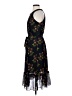 Point Sur 100% Polyester Floral Black Cocktail Dress Size 2 - photo 5
