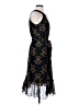 Point Sur 100% Polyester Floral Black Cocktail Dress Size 2 - photo 4