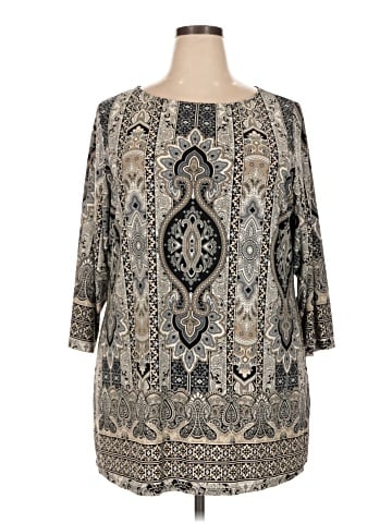 Roz & Ali 3/4 Sleeve Blouse (view 1)