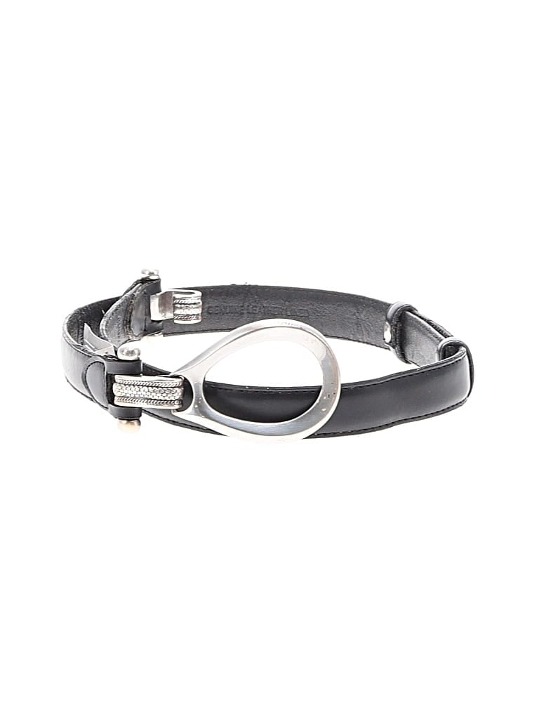 Pre-owned Van Heusen Leather Belt In Gray