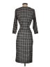 Ann Taylor Houndstooth Black Casual Dress Size S - photo 2