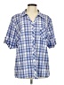 QVC Plaid Blue Short Sleeve Button-Down Shirt Size M - photo 1