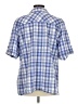QVC Plaid Blue Short Sleeve Button-Down Shirt Size M - photo 2