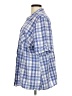 QVC Plaid Blue Short Sleeve Button-Down Shirt Size M - photo 5
