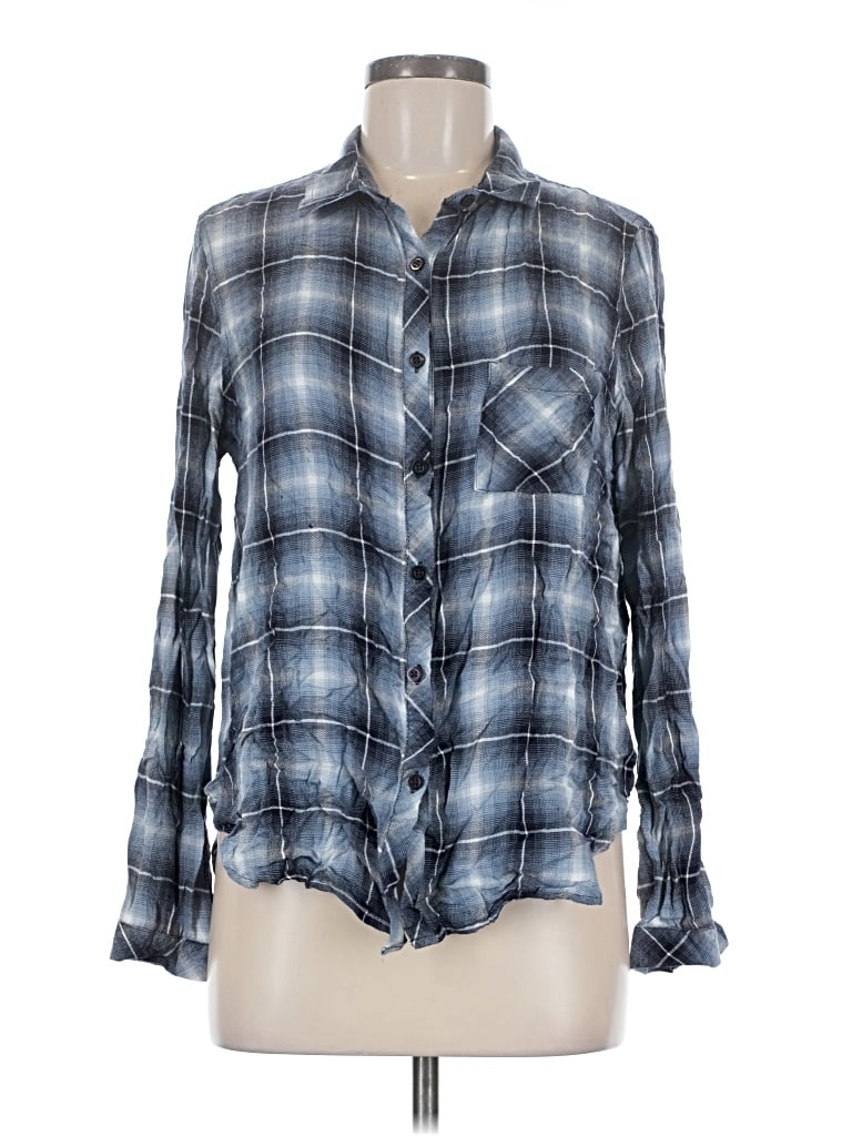Pre-owned Nsr Long Sleeve Blouse In Blue