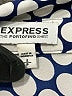 Express 100% Polyester Polka Dots Blue Long Sleeve Blouse Size S - photo 7