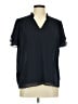 Ann Taylor 100% Polyester Black Short Sleeve Blouse Size M - photo 1