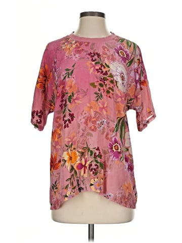 Johnny Was Short Sleeve Silk Top (view 1)