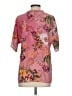 Johnny Was 100% Silk Floral Pink Short Sleeve Silk Top Size S - photo 2