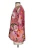 Johnny Was 100% Silk Floral Pink Short Sleeve Silk Top Size S - photo 5