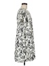 Lush 100% Polyester Print Gray Casual Dress Size L - photo 4