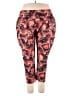 Ulla Popken Print Red Active Pants Size 28 - 30 - photo 1