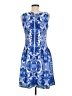 Gabby Skye Print Blue Cocktail Dress Size 8 - photo 2