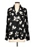 Express Outlet 100% Polyester Floral Black Long Sleeve Blouse Size L - photo 1