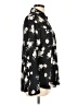 Express Outlet 100% Polyester Floral Black Long Sleeve Blouse Size L - photo 4