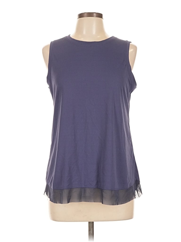 Pre-owned Apana Sleeveless Top Purple Halter Neckline Tops